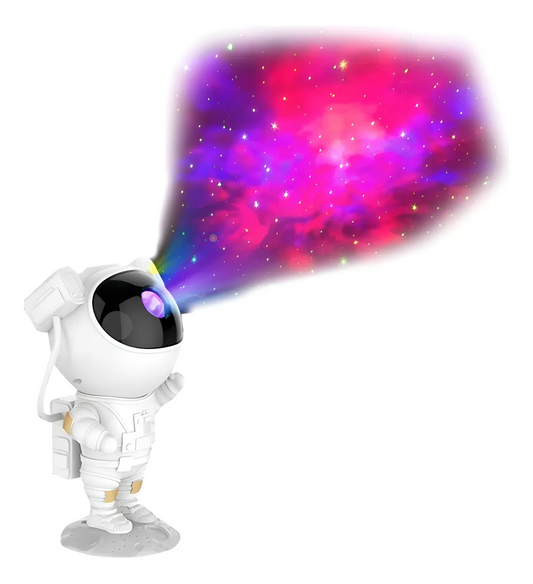 Proyector Astronauta Galaxia y Estrellas | Luz Nocturna LED Blanco