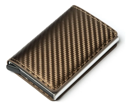 Tarjetero Antirrobo Rfid Slim Protect Future - Dorado oscuro