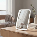 Espejo de Mano con Luz LED para Maquillaje | Portátil Rectangular