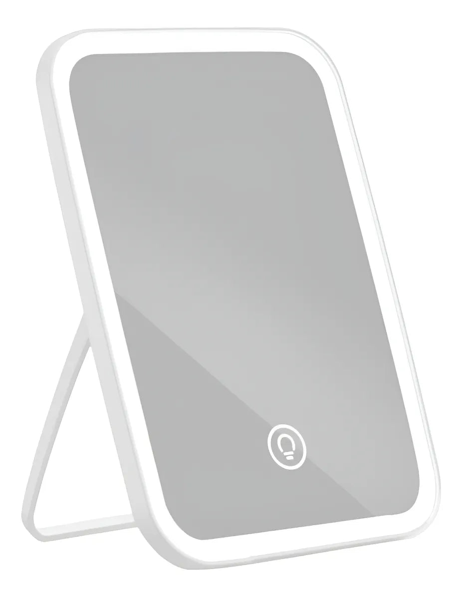 Espejo de Mano con Luz LED para Maquillaje | Portátil Rectangular