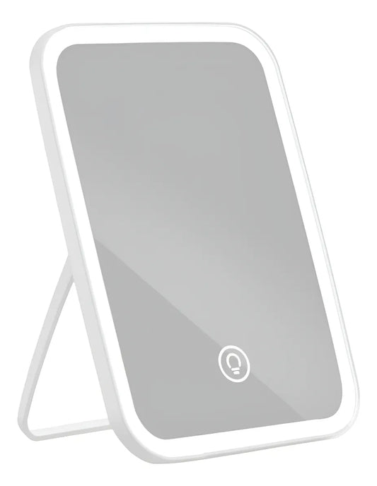Espejo de Mano con Luz LED para Maquillaje | Portátil Rectangular