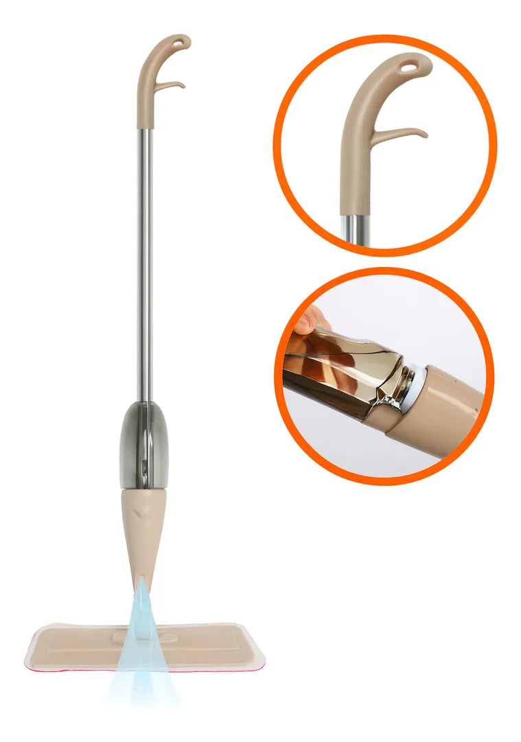 Mopa Spray Giratoria 360° con Paño de Microfibra | Trapeador con Rociador