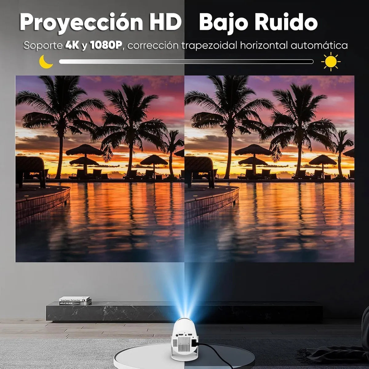 Proyector Inteligente PJ300Pro Full HD | Android 11, WiFi 5G y Bluetooth