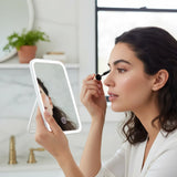 Espejo de Mano con Luz LED para Maquillaje | Portátil Rectangular