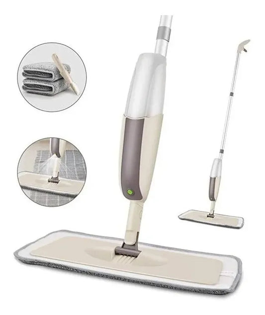 Mopa Spray Giratoria 360° con Paño de Microfibra | Trapeador con Rociador