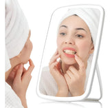 Espejo de Mano con Luz LED para Maquillaje | Portátil Rectangular