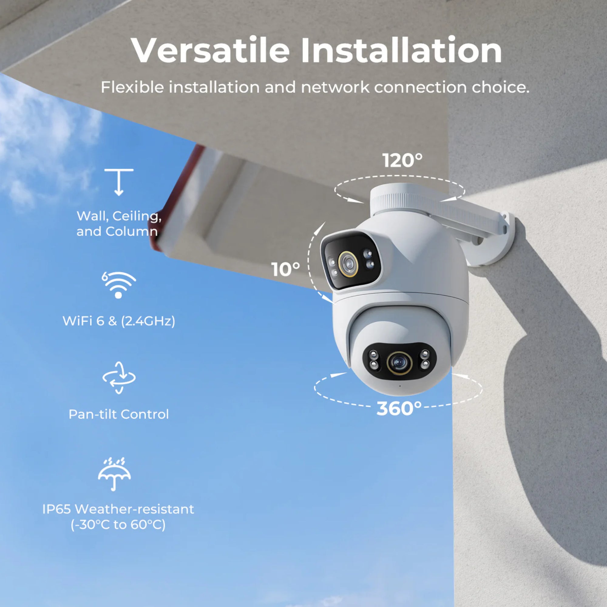 Cámara Cableada Exterior Xiaomi Imilab EC6 Dual Pro Ip65 3K+3K 360°