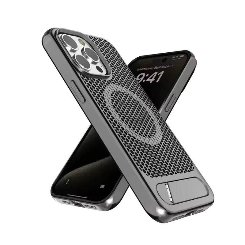 Funda para iPhone de disipación de calor con magsafe y soporte