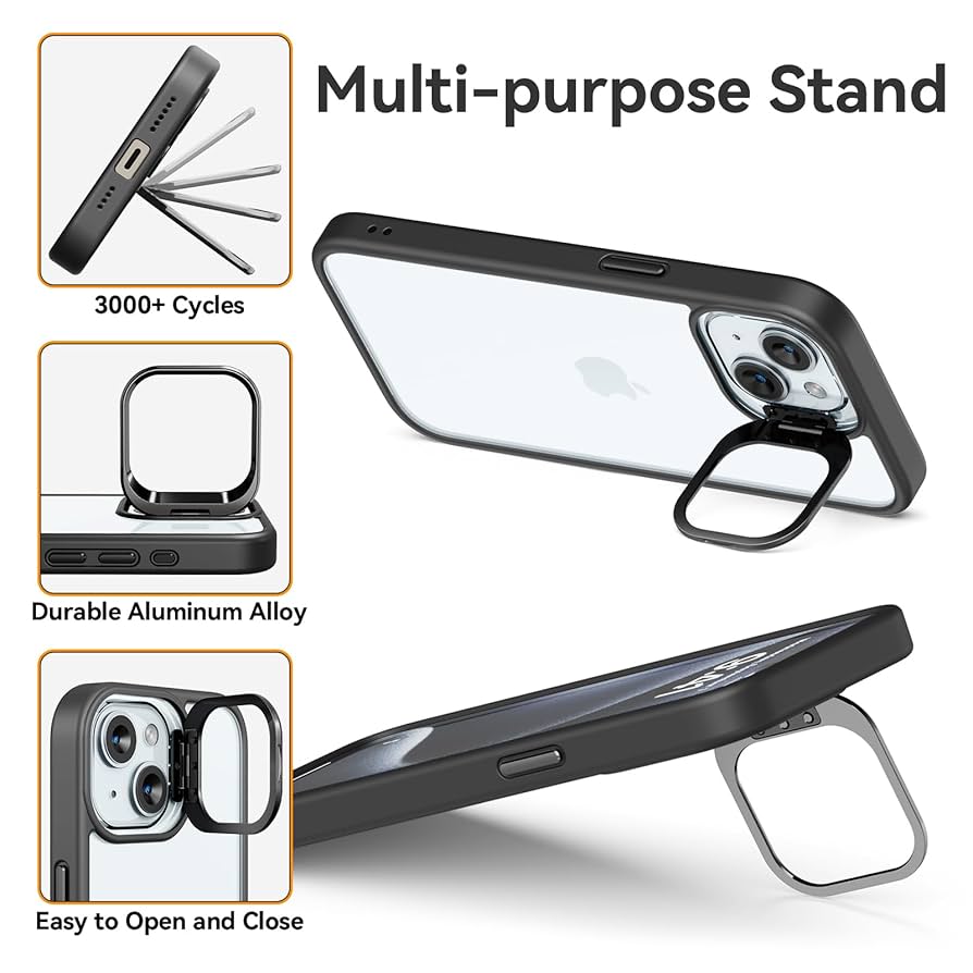 Protector Rígido iPhone Bordes Negros Con Protectores