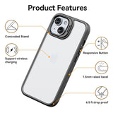 Protector Rígido iPhone Bordes Negros Con Protectores