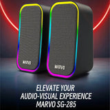 Parlantes Gaming Pc Marvo Sg-285 Con Iluminación Rgb