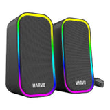 Parlantes Gaming Pc Marvo Sg-285 Con Iluminación Rgb