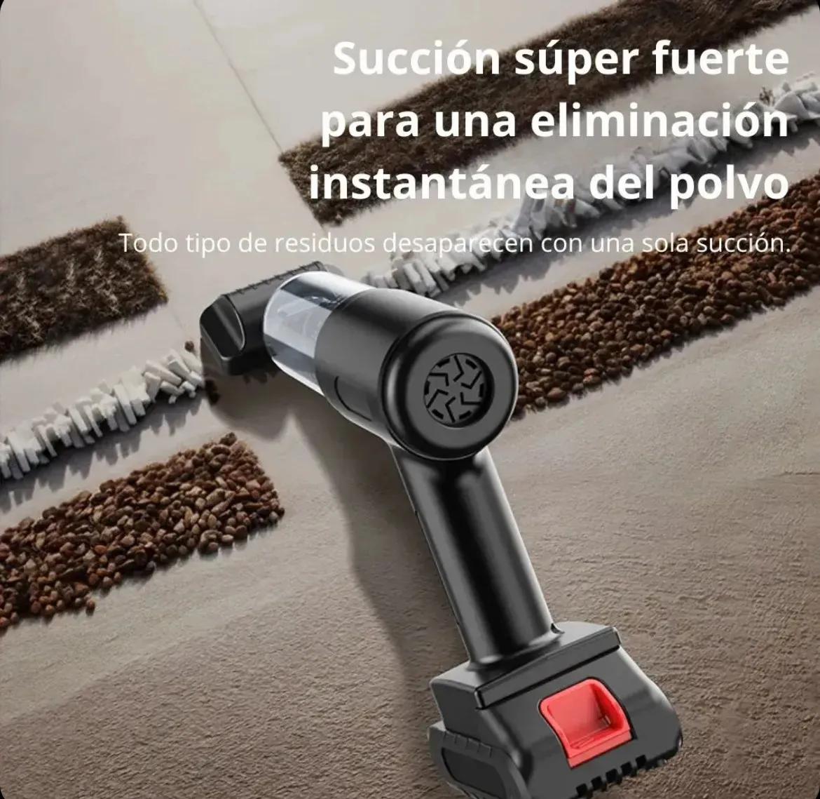 Aspiradora Portátil Recargable Negra 60W 12V Potente y Compacta
