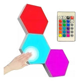 Módulos LED RGB Hexagonales Táctiles con Control Remoto – Pack x3