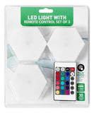 Módulos LED RGB Hexagonales Táctiles con Control Remoto – Pack x3