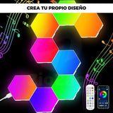 Módulos LED RGB Hexagonales Táctiles con Control Remoto – Pack x3