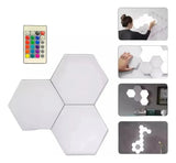 Módulos LED RGB Hexagonales Táctiles con Control Remoto – Pack x3