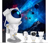 Proyector Astronauta Galaxia y Estrellas | Luz Nocturna LED Blanco