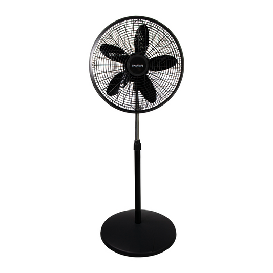 Smartlife VENTILADOR DE PIE NEGRO | 3 VELOCIDADES| 45 cm | 70 W
