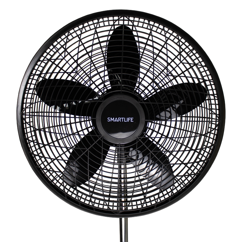Smartlife VENTILADOR DE PIE NEGRO | 3 VELOCIDADES| 45 cm | 70 W