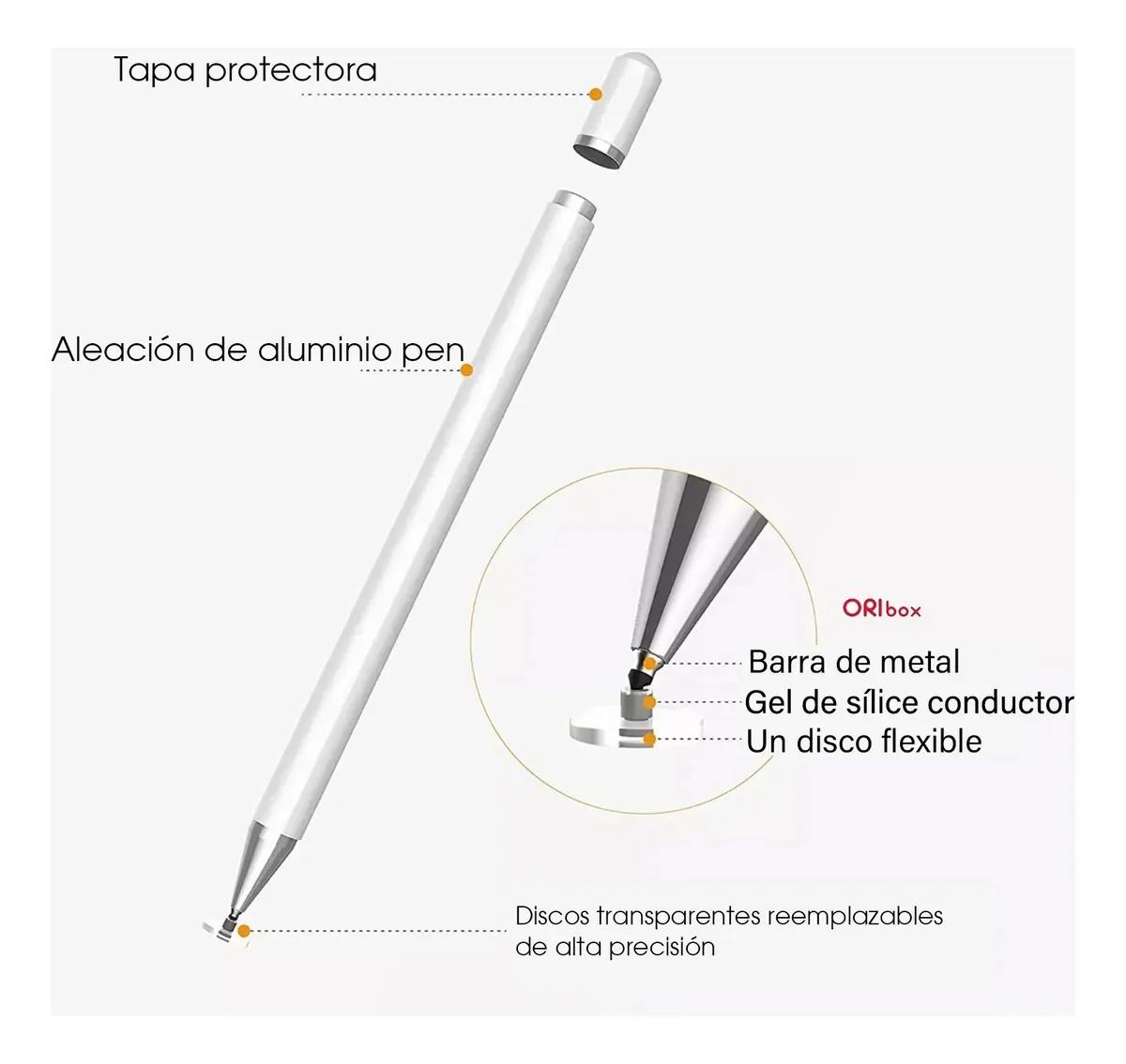 Lápiz Óptico Capacitivo Stylus Pen Recargable | iOS y Android