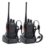Kit x2 Handy Baofeng BF-888S Walkie Talkie UHF 16 Canales + Auricular