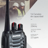 Kit x2 Handy Baofeng BF-888S Walkie Talkie UHF 16 Canales + Auricular