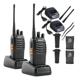 Kit x2 Handy Baofeng BF-888S Walkie Talkie UHF 16 Canales + Auricular