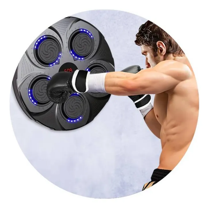 Máquina de Boxeo Bluetooth con 5 Objetivos | Música, Luces y Display LED