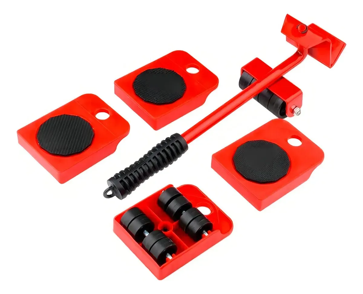 Base Móvil con Ruedas para Muebles y Electrodomésticos 5 en 1 Negro