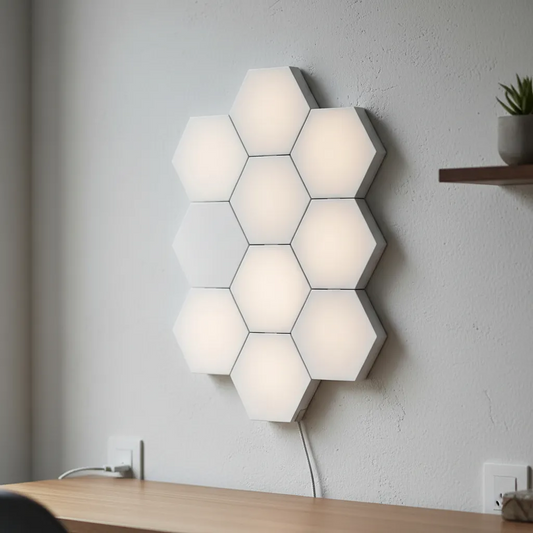 Panel LED Hexagonal Blanco Frío Táctil 6 Módulos Eléctrico