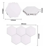 Panel LED Hexagonal Blanco Frío Táctil 6 Módulos Eléctrico