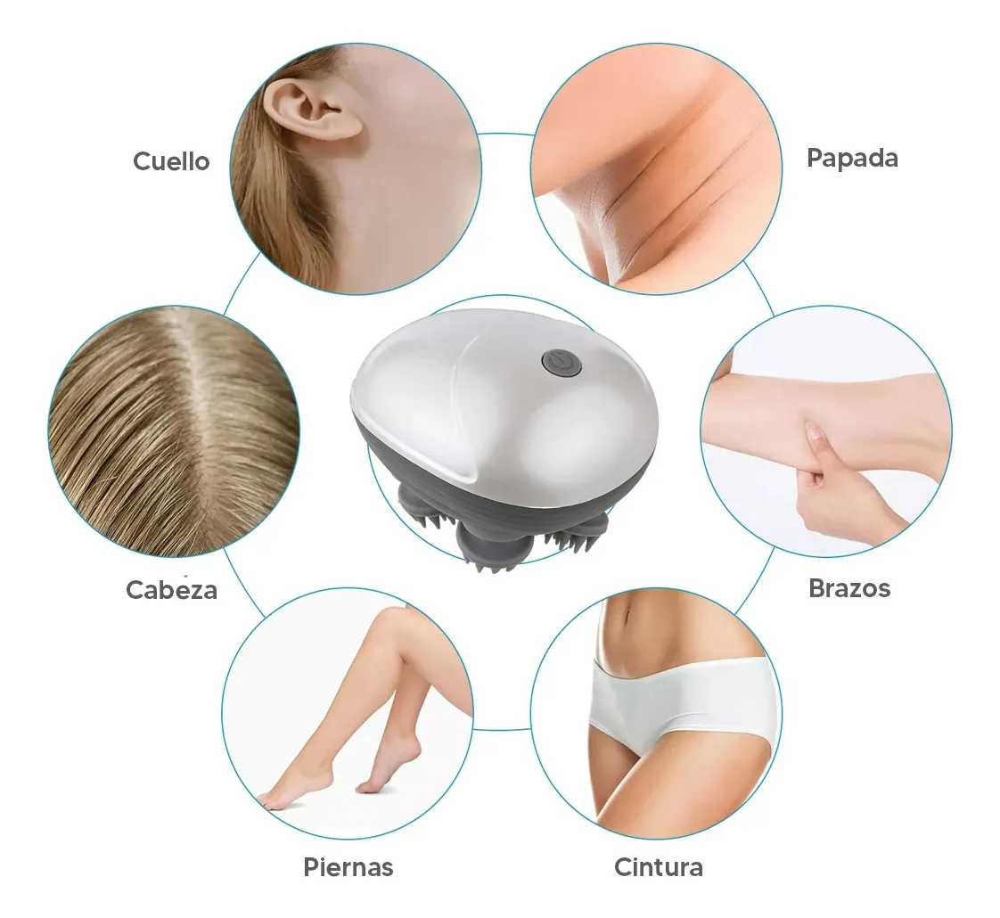 Mini Vibrador Masajeador de Cabeza Eléctrico Recargable