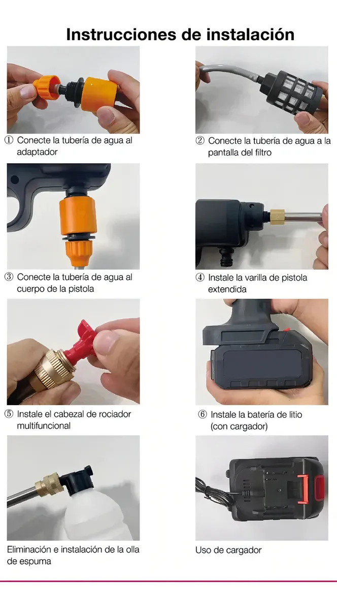Hidrolavadora Portátil Black Mount Inalámbrica a Batería 48V 300W
