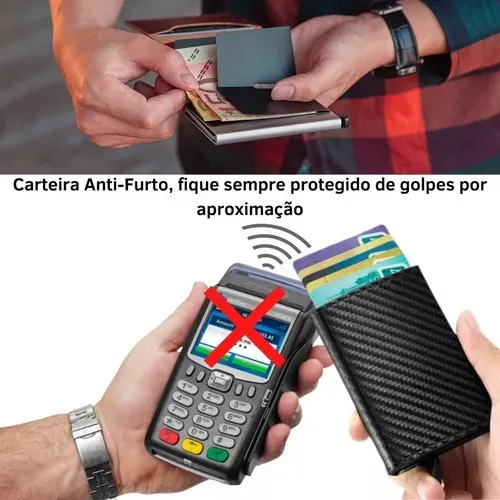 Tarjetero Antirrobo Rfid Slim Protect Future - Azul Oscuro