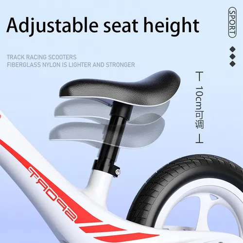 Bicicleta de Equilibrio Infantil Sin Pedales con Cubiertas de Aire – Rosa