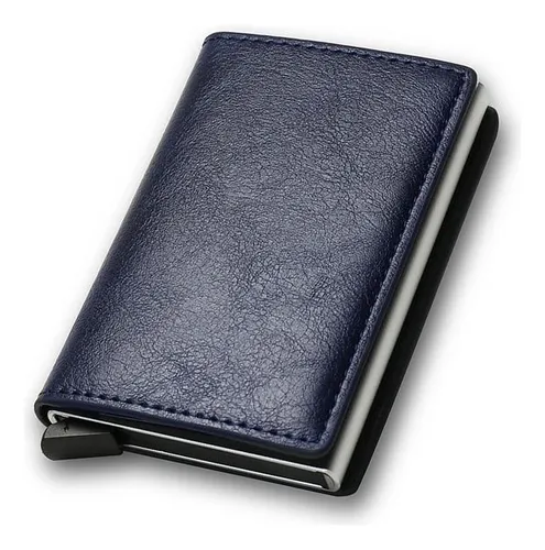 Tarjetero Anti Clonación - Azul Oscuro