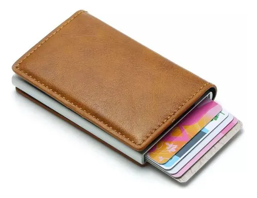 Tarjetero Anti Clonación - Marrón