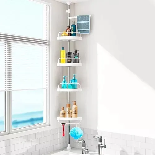 Organizador Esquinero de Baño Ajustable 3,2 m | Estantería para Ducha