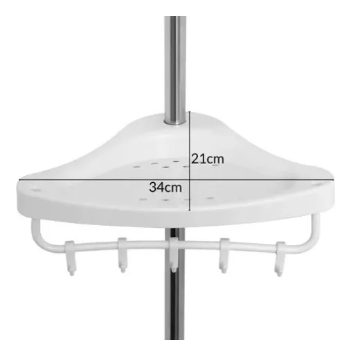 Organizador Esquinero de Baño Ajustable 3,2 m | Estantería para Ducha