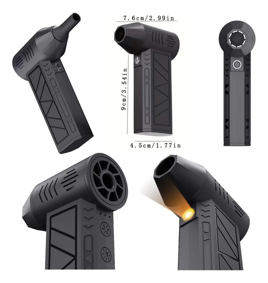 Mini Sopladora Turbo Portátil Recargable | Soplador Inalámbrico de Mano con LED