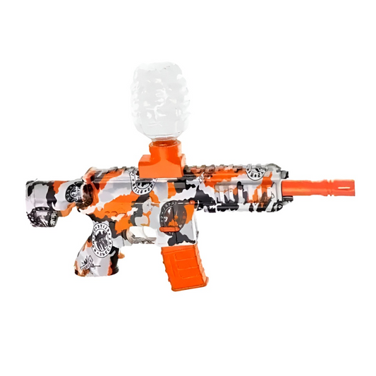 Pistola Eléctrica Lanzadora de Bolitas Hidrogel Automática | Color Naranja