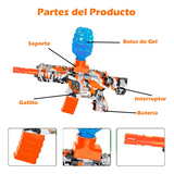 Pistola Eléctrica Lanzadora de Bolitas Hidrogel Automática | Color Naranja