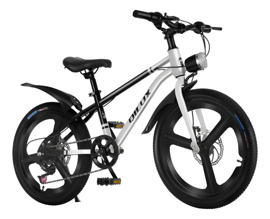 Bicicleta de Montaña Rodado 20 – 7 Cambios Shimano + Frenos de Disco – Blanco