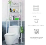 Estante Organizador para Baño e Inodoro de Acero | 3 Niveles Color Blanco