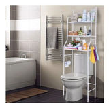 Estante Organizador para Baño e Inodoro de Acero | 3 Niveles Color Blanco