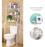 Estante Organizador para Baño e Inodoro de Acero | 3 Niveles Color Blanco