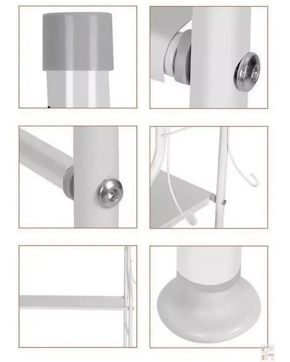Estante Organizador para Baño e Inodoro de Acero | 3 Niveles Color Blanco