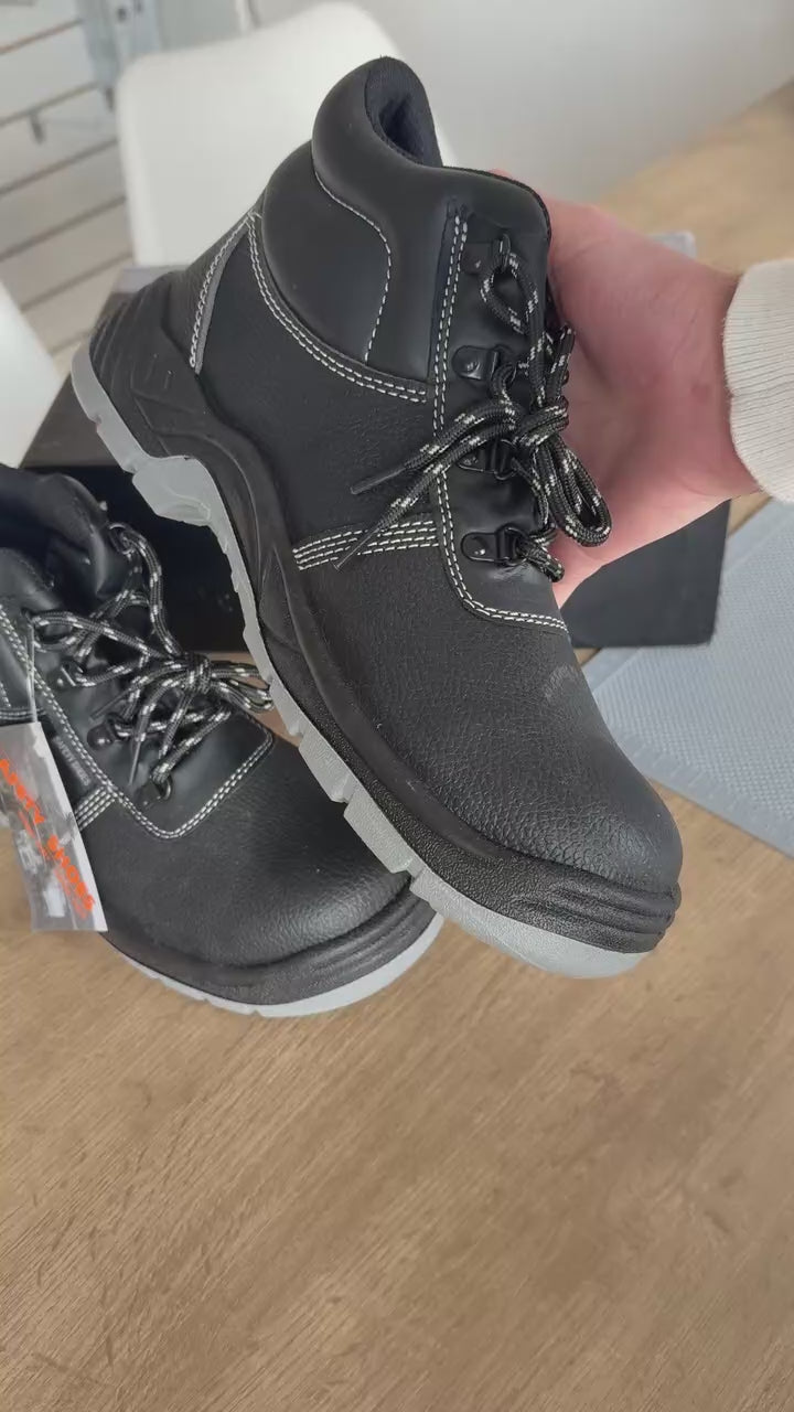 Zapato de Trabajo con Puntera de Acero – Calzado de Seguridad - Negro